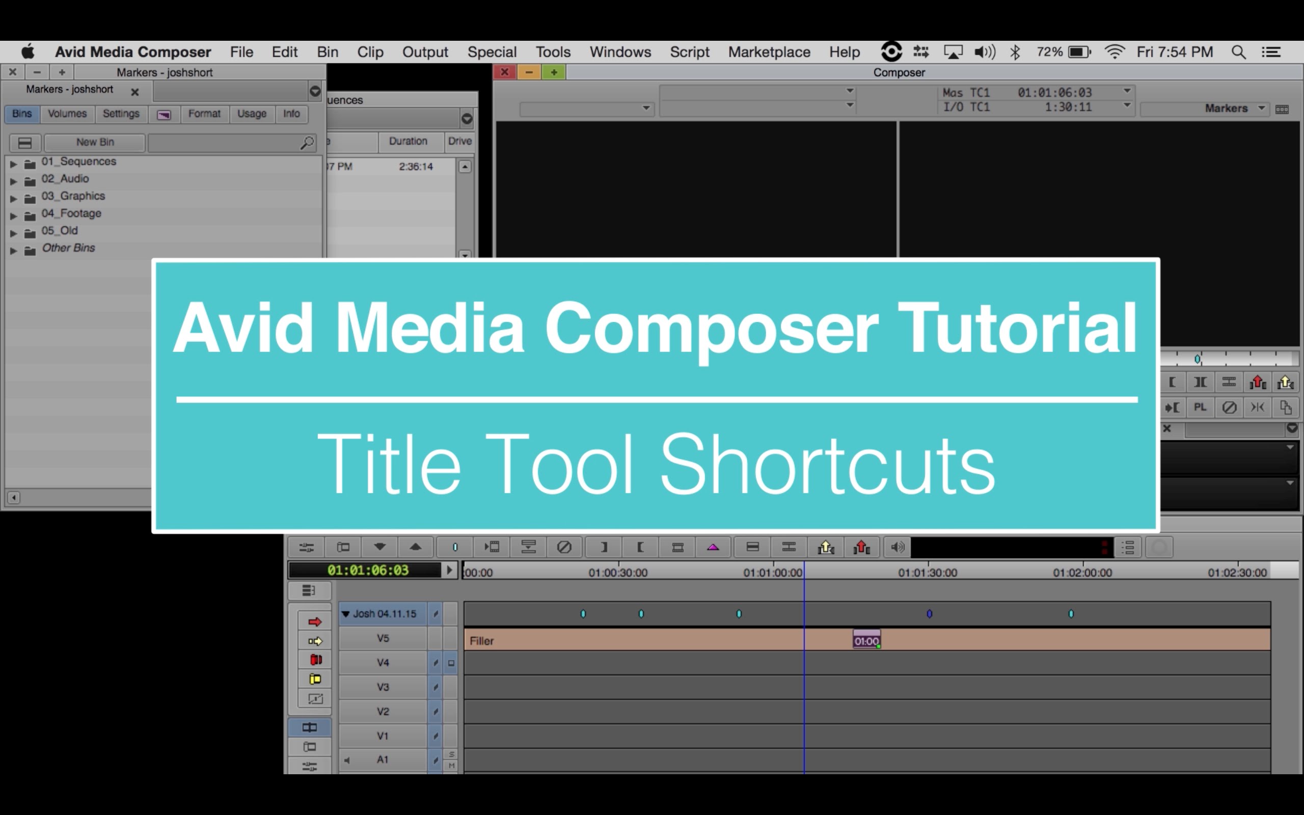 applying title effects in avid media composer 8